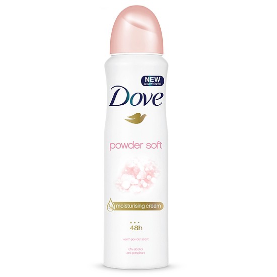 Xịt khử mùi Dove Powder Soft giúp cơ thể bạn tỏa hương phấn thơm suốt 48h