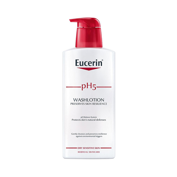Sữa tắm Eucerin Sensitive Skin pH5 pH5 Washlotion không hương liệu cho da nhạy cảm