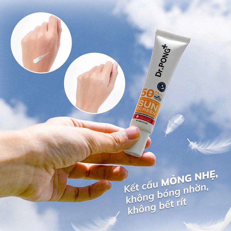 Kem chống nắng Dr.PONG phù hợp với mọi loại da