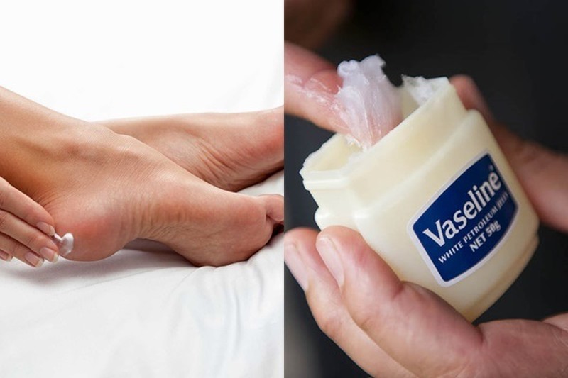 Cách dưỡng da chân trắng mịn khi kết hợp massage da chân với Vaseline