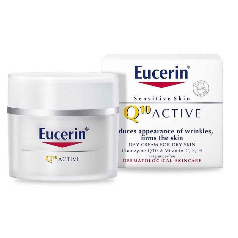 Eucerin Q10 Active Day Cream - kem dưỡng trắng da cho da nhạy cảm
