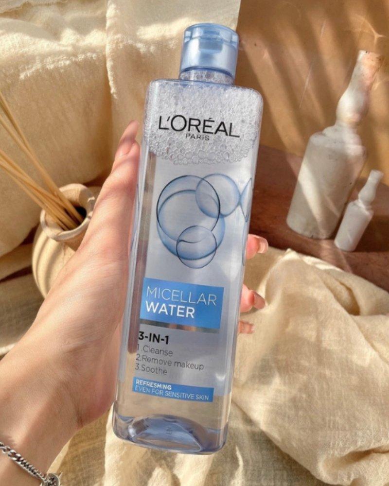 Nước tẩy trang không cồn L’Oreal Paris 3-in-1 Micellar Water