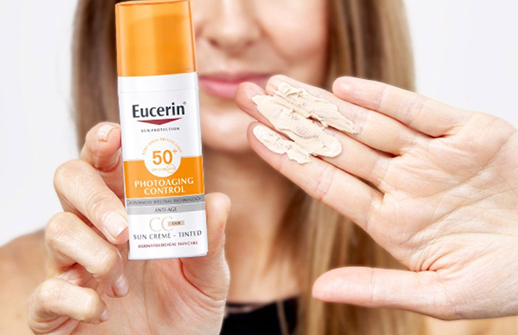 Kem Chống Nắng Eucerin Sun Cream Face Tinted Cc Cream Spf50