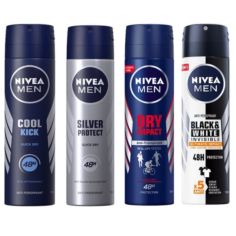 Xịt khử mùi nam của Nivea Men thương hiệu nổi tiếng với các sản phẩm khử mùi